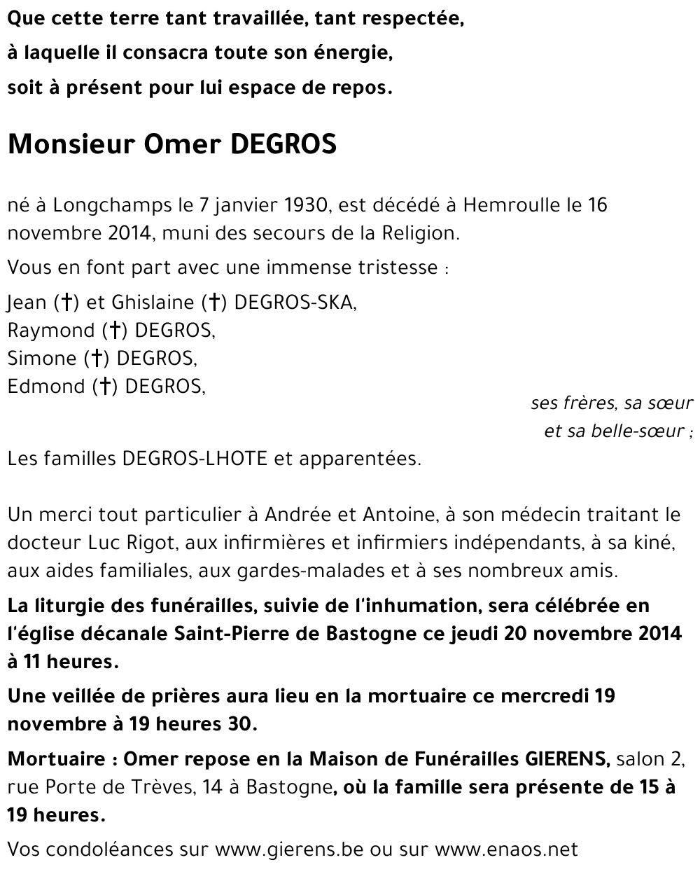 Omer DEGROS