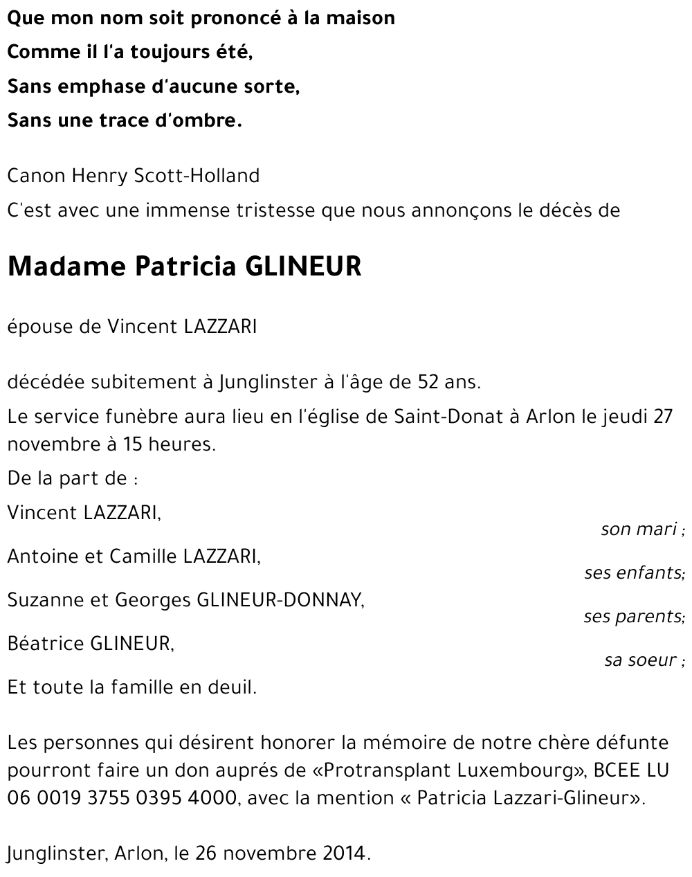 Patricia GLINEUR