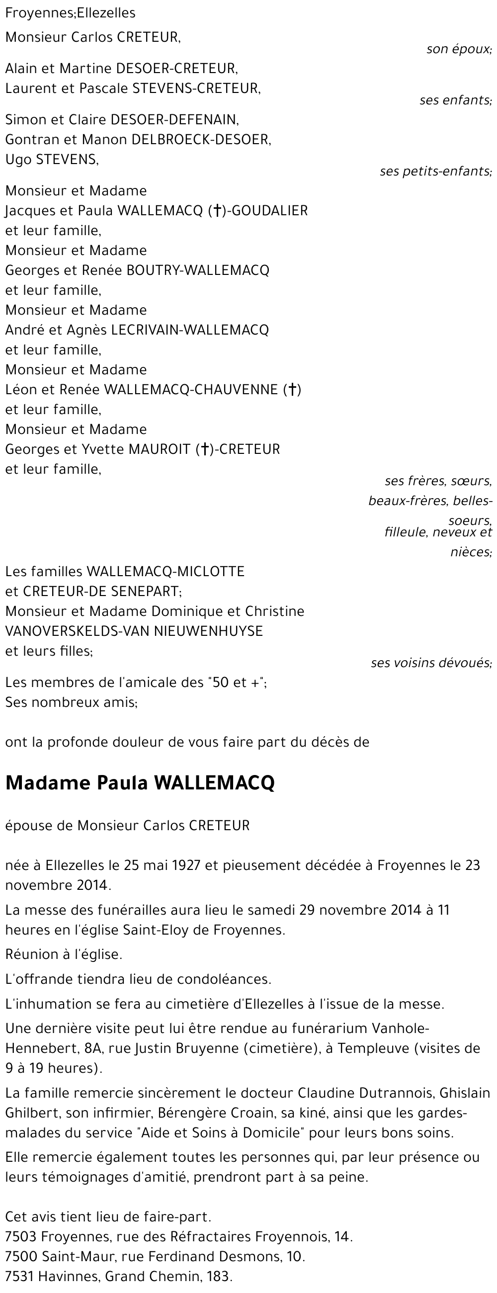 Paula WALLEMACQ