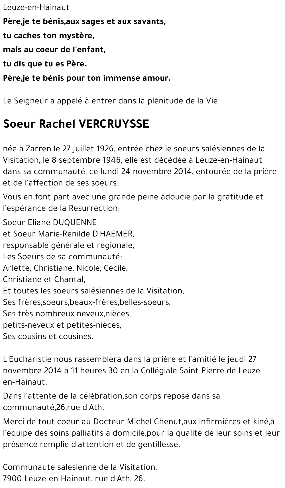 Rachel Vercruysse