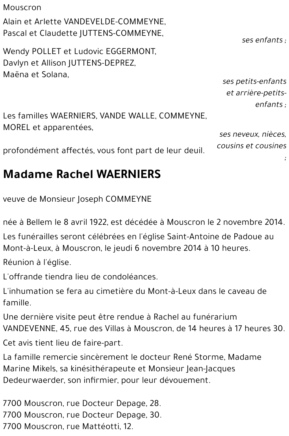 Rachel WAERNIERS