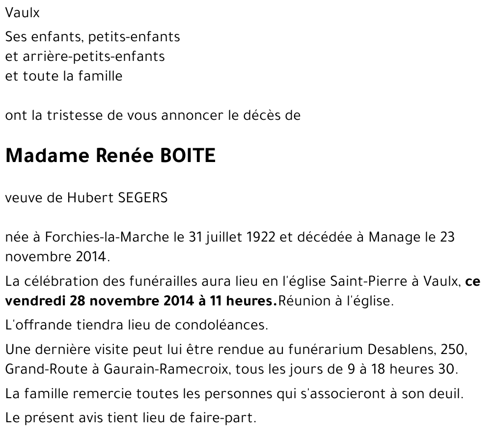 Renée BOITE