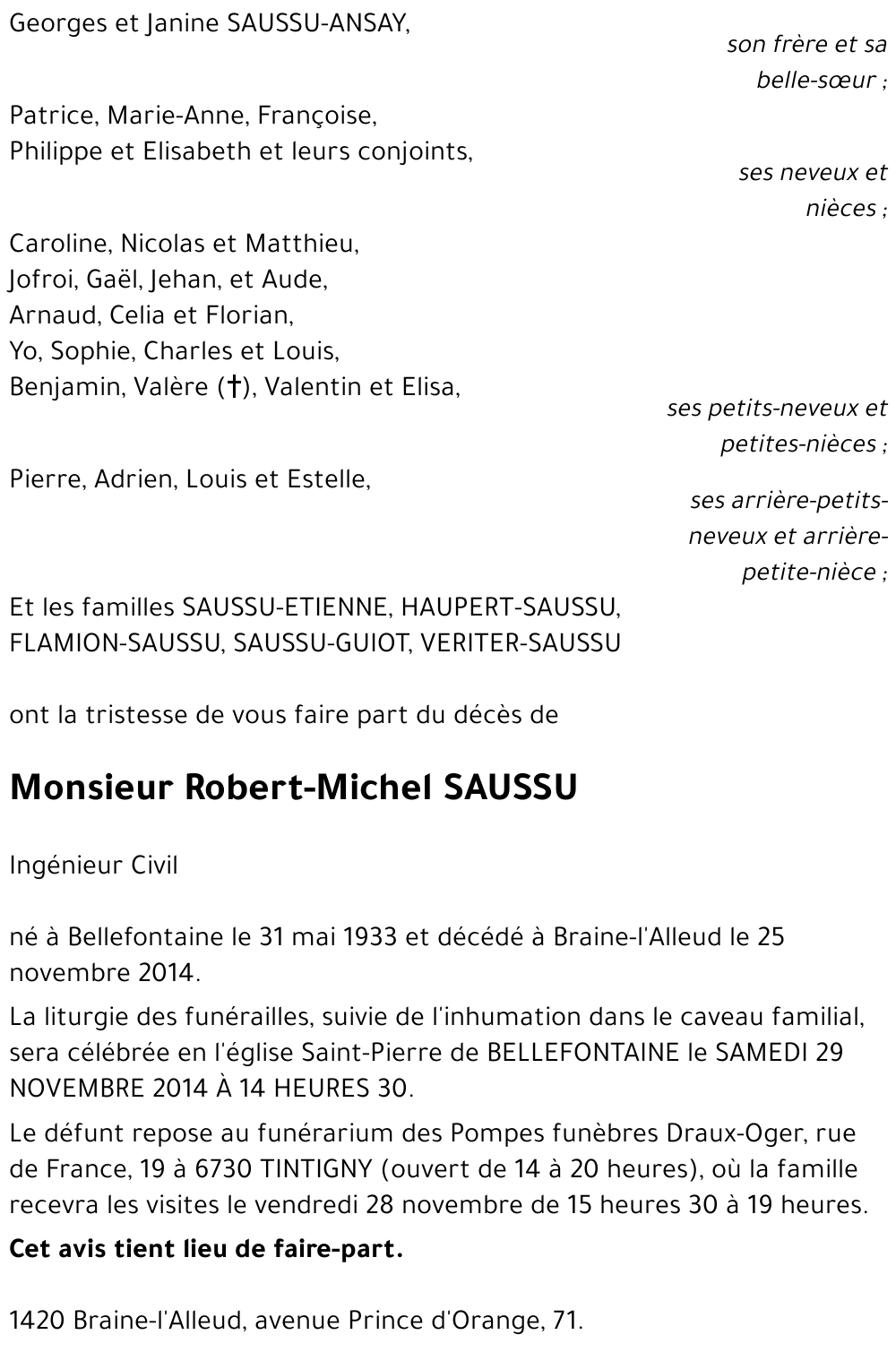 Robert-Michel SAUSSU