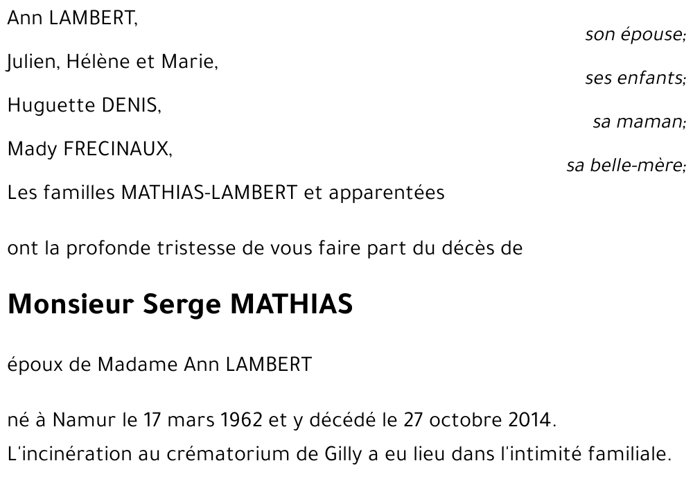 Serge MATHIAS