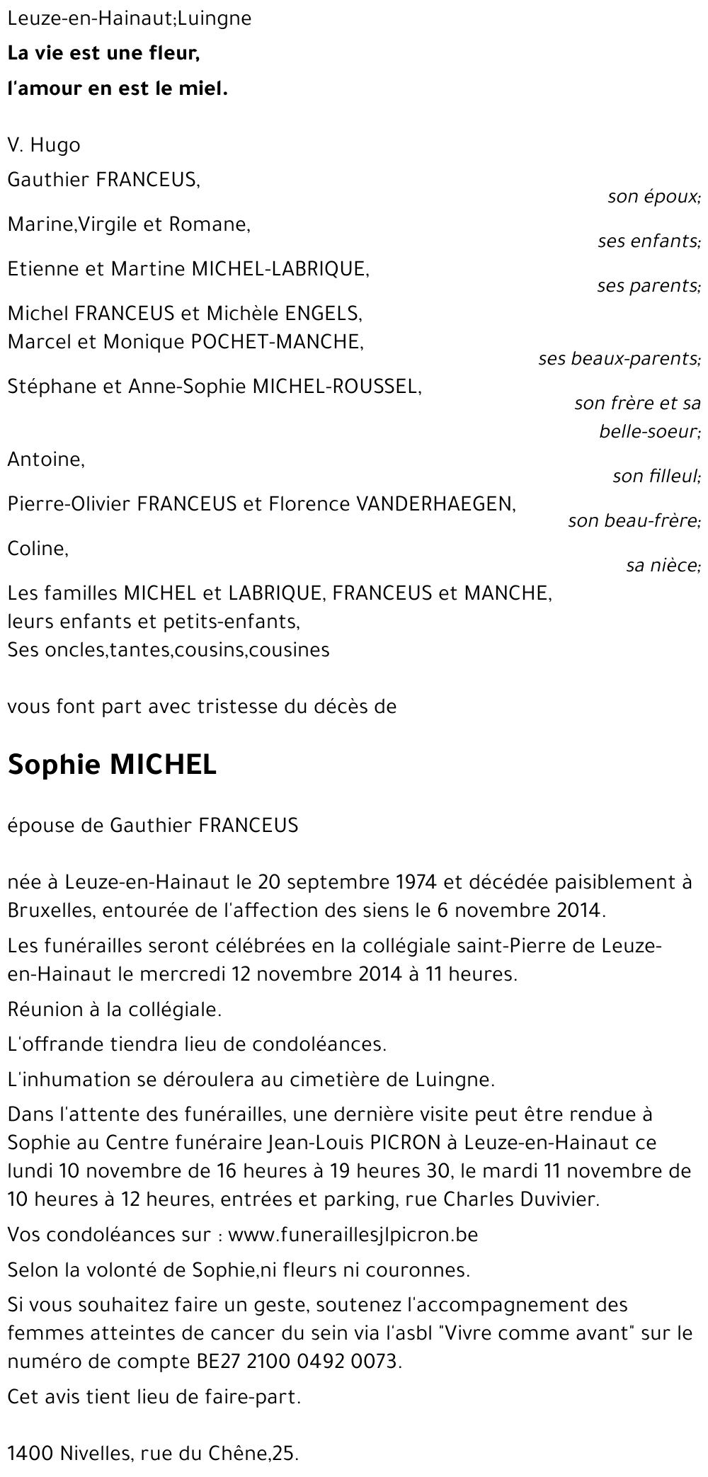 Sophie MICHEL