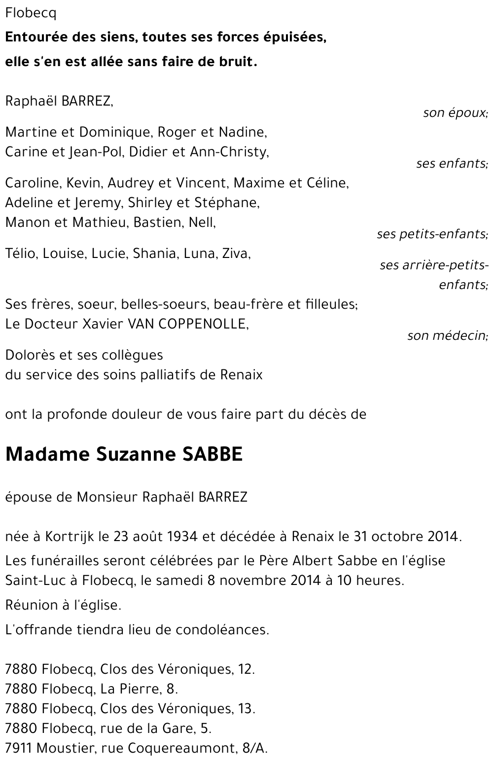 Suzanne SABBE