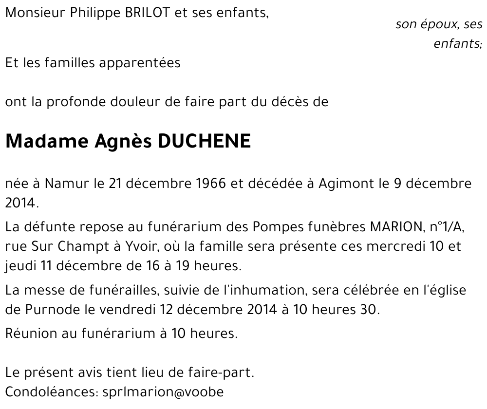 Agnès DUCHENE