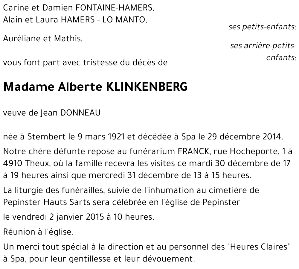 Alberte KLINKENBERG