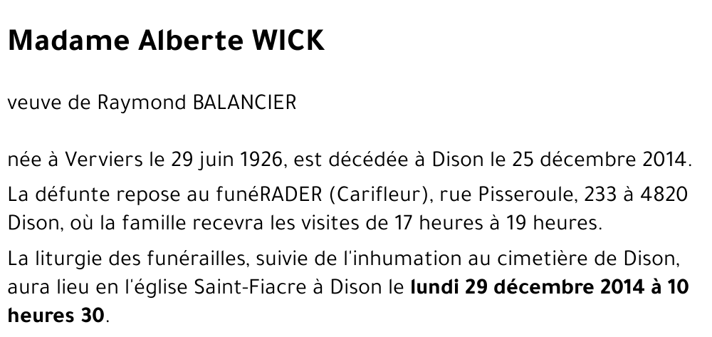 Alberte WICK