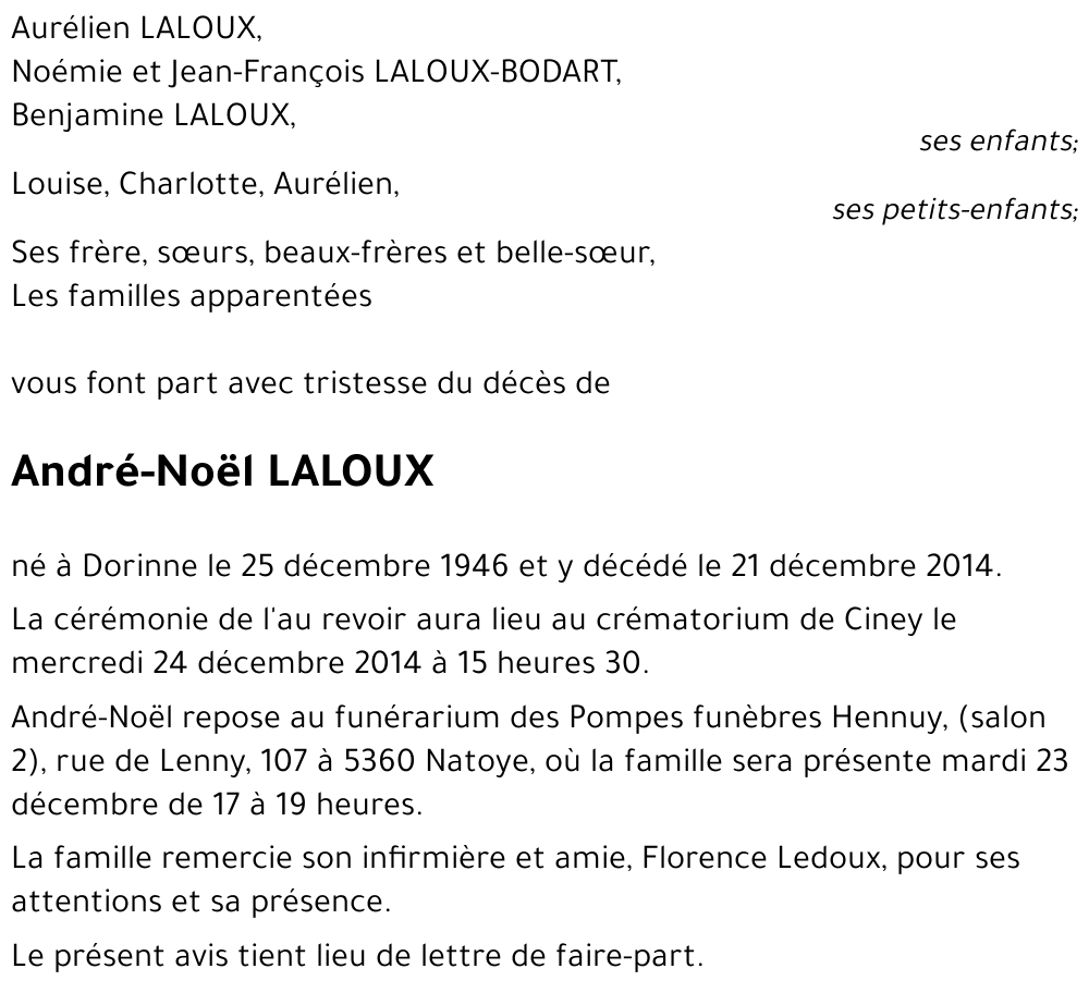 André-Noël LALOUX