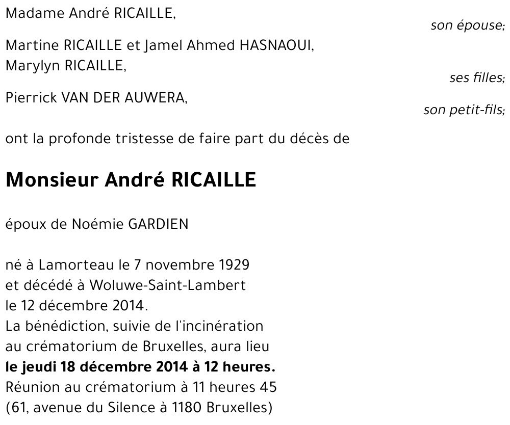 André RICAILLE
