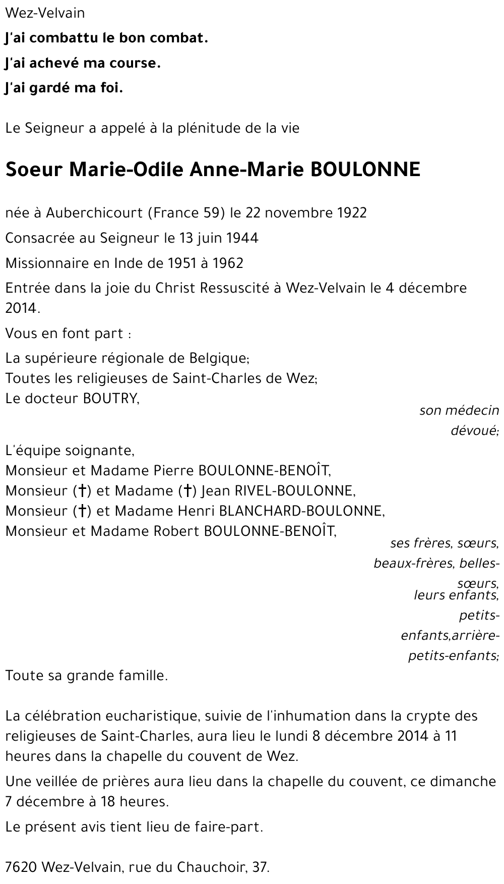 Anne-Marie BOULONNE