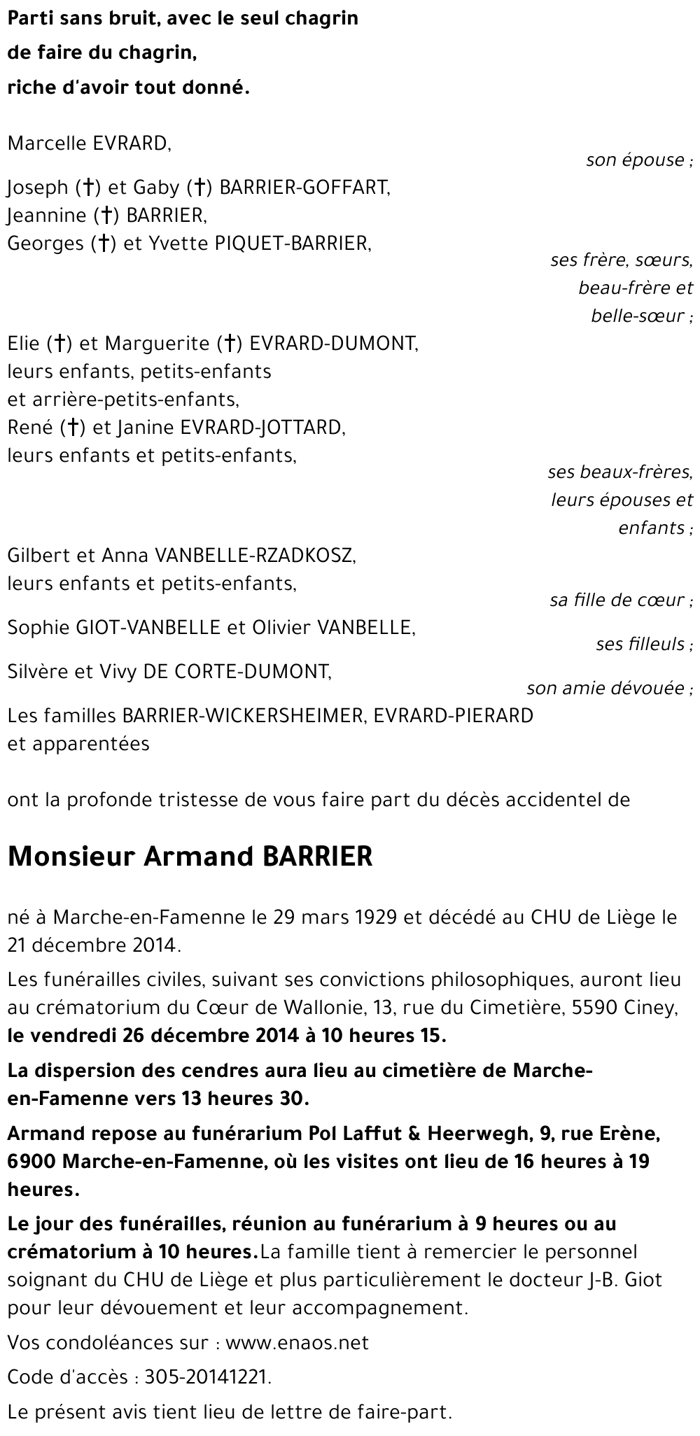 Armand BARRIER