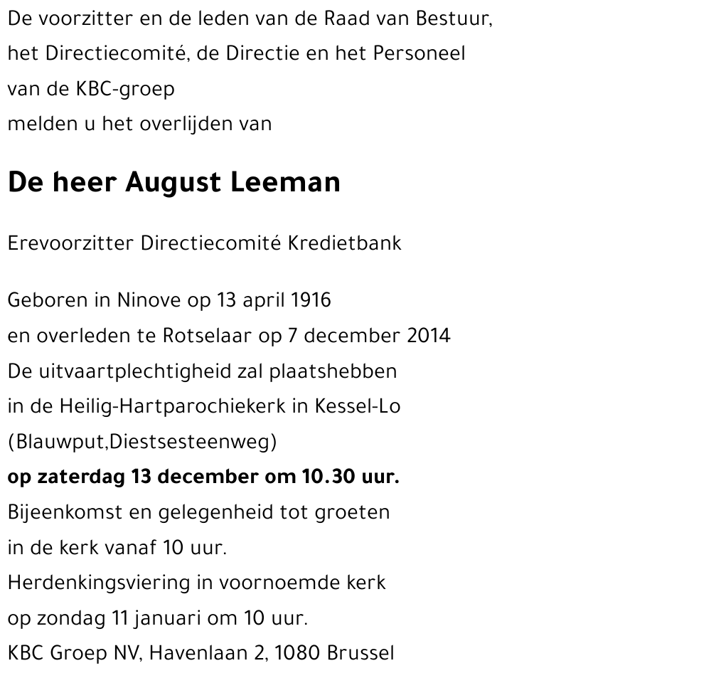 August Leeman