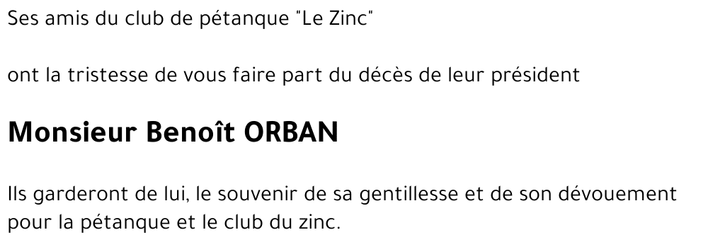 Benoit ORBAN