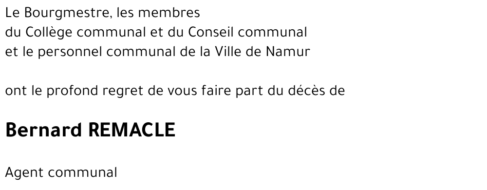 Bernard REMACLE