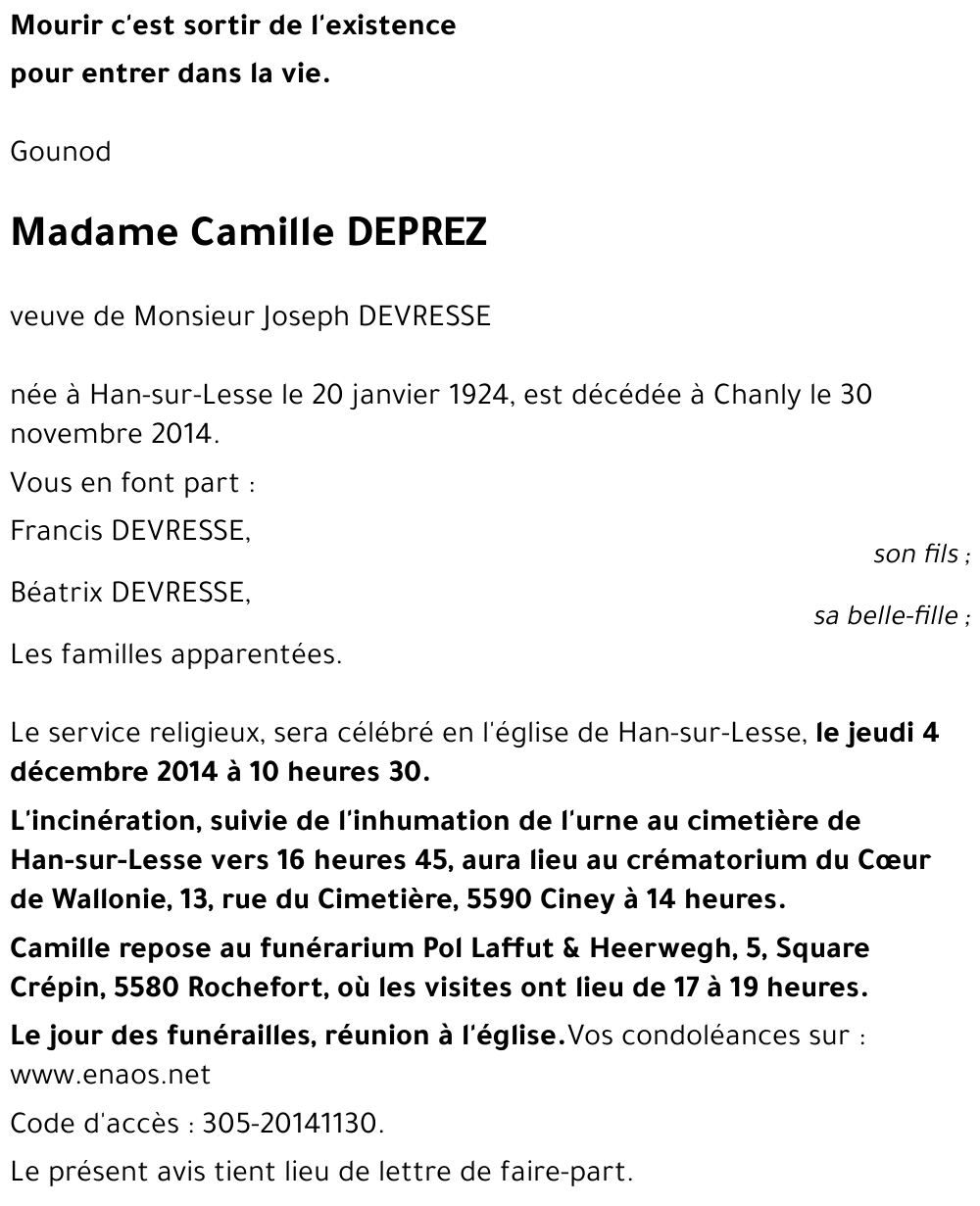 Camille DEPREZ