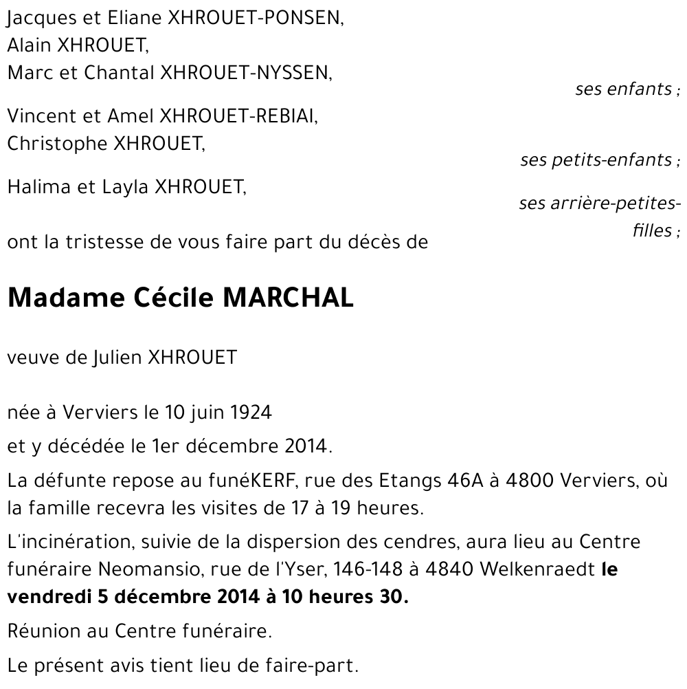 Cécile MARCHAL