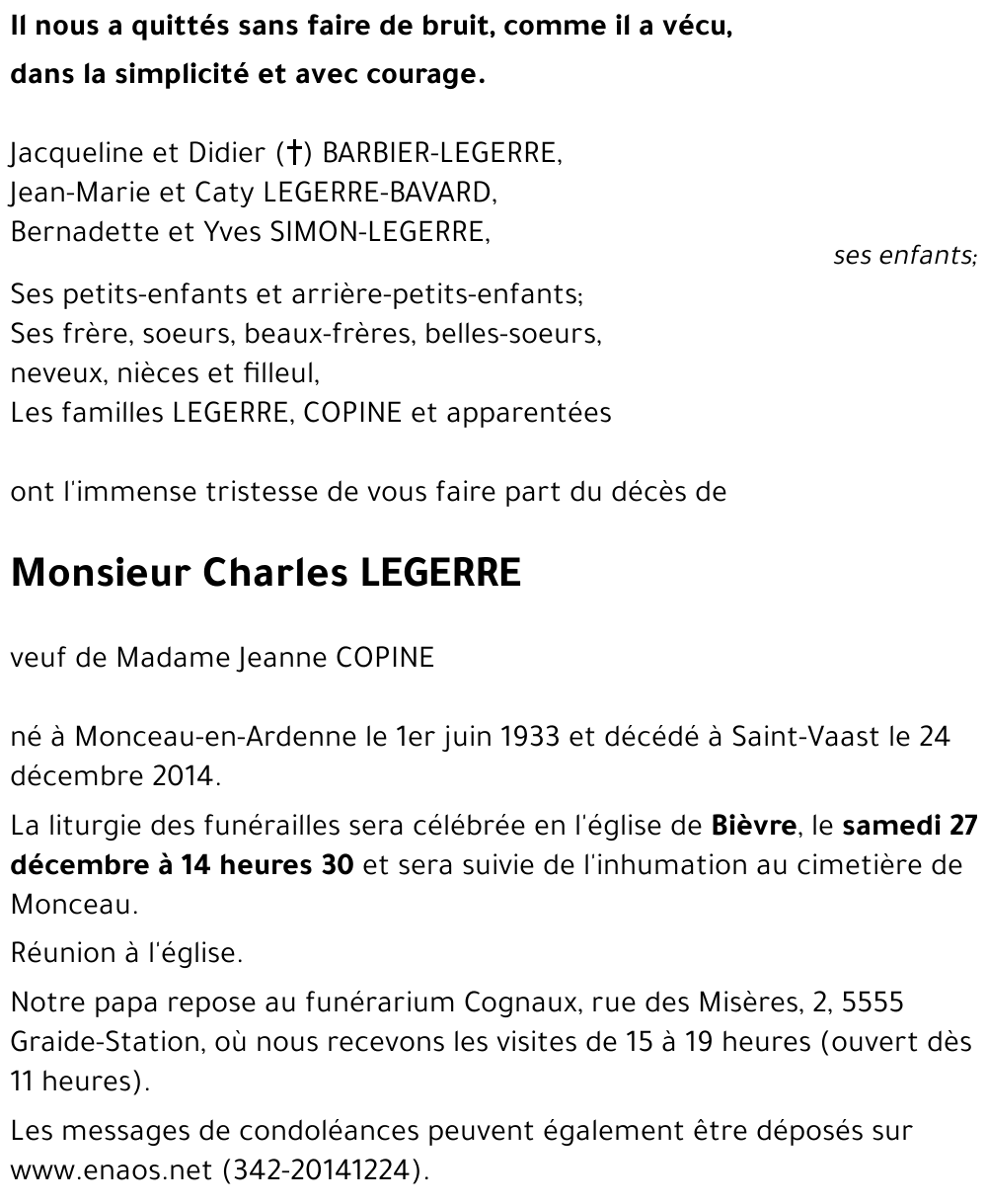 Charles LEGERRE