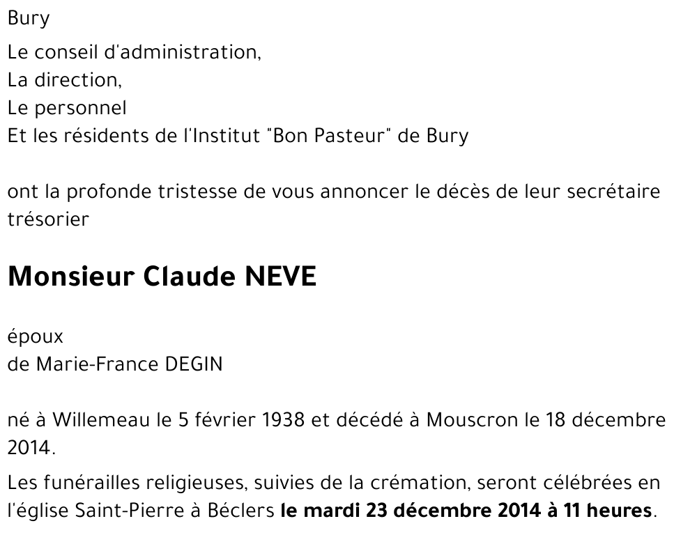 Claude NEVE