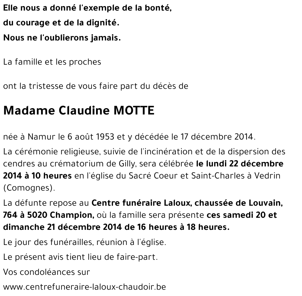 Claudine MOTTE