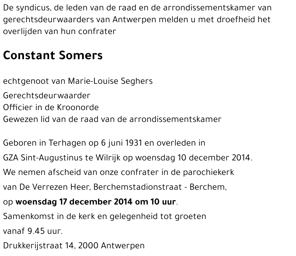 Constant Somers
