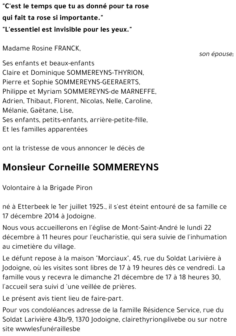 Corneille SOMMEREYNS