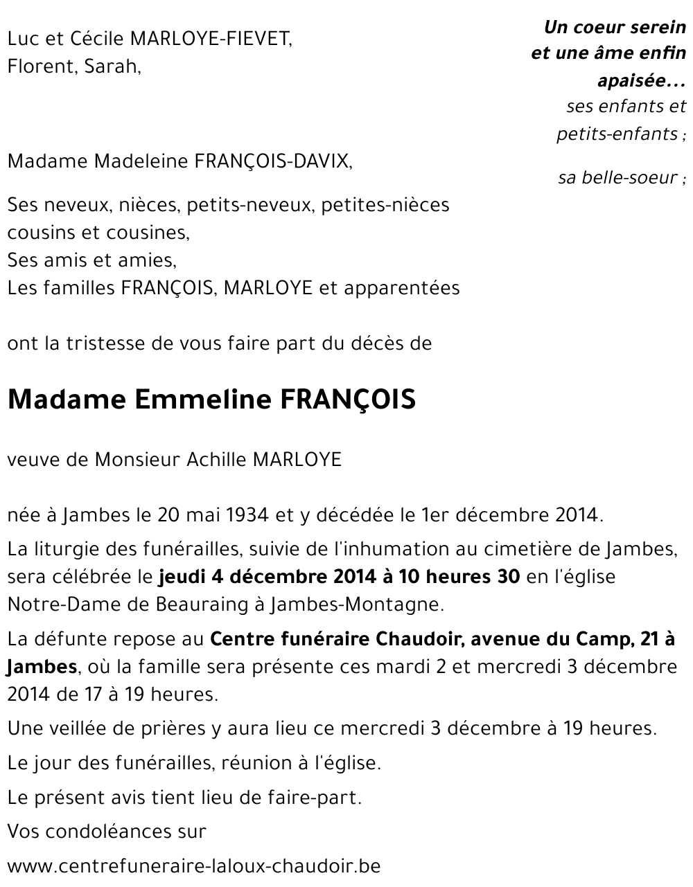 Emmeline FRANÇOIS