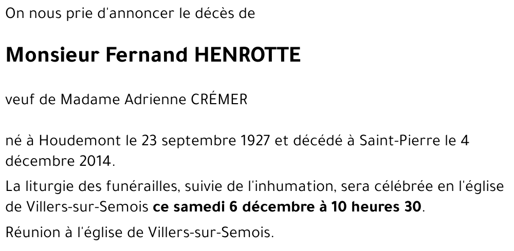 Fernand HENROTTE