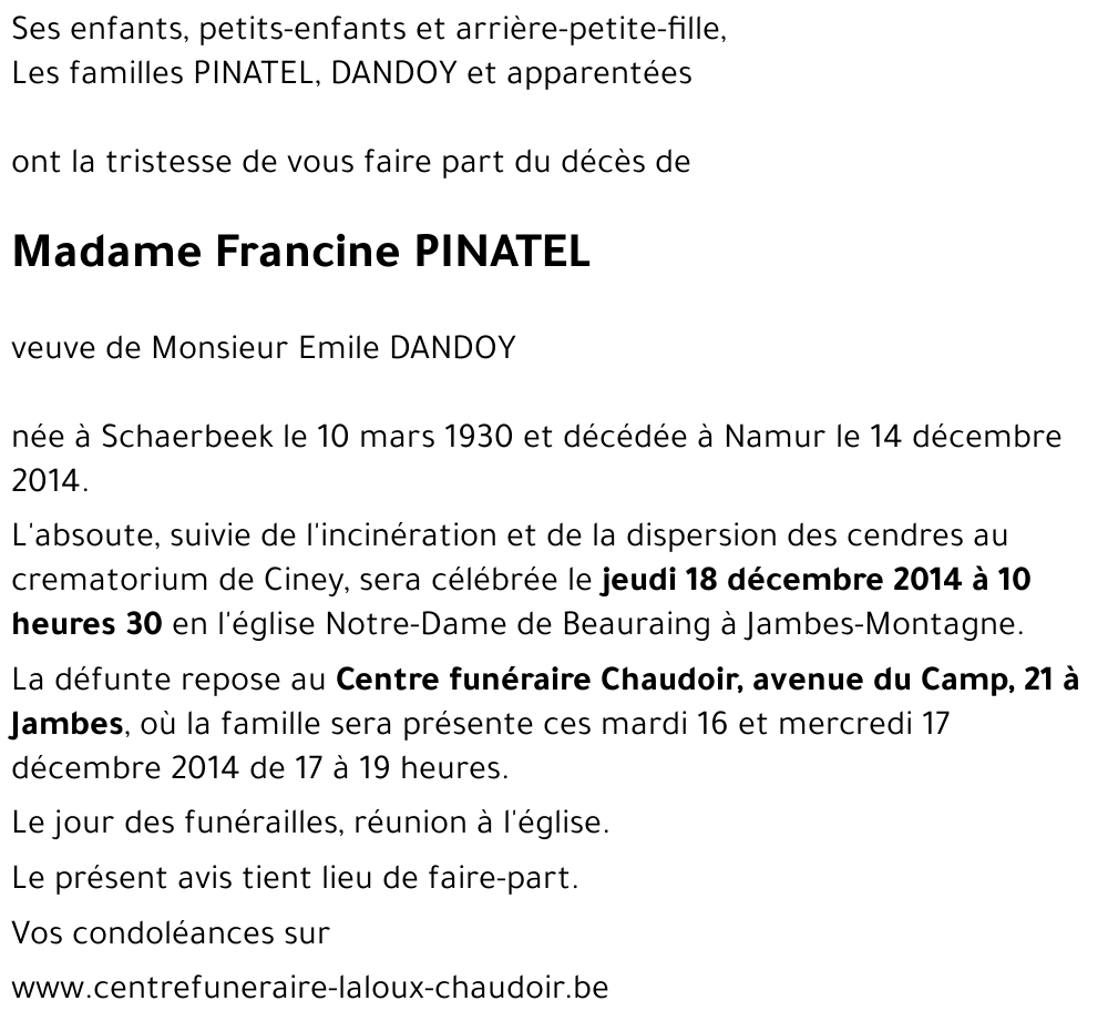 Francine PINATEL