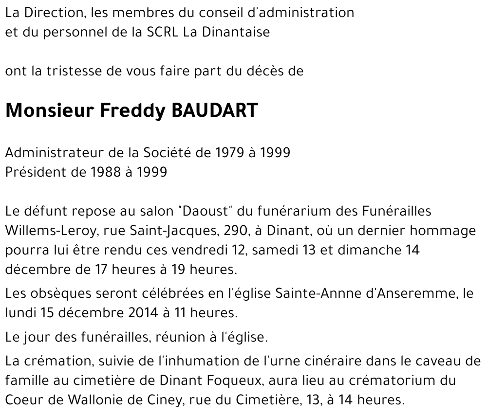 Freddy BAUDART