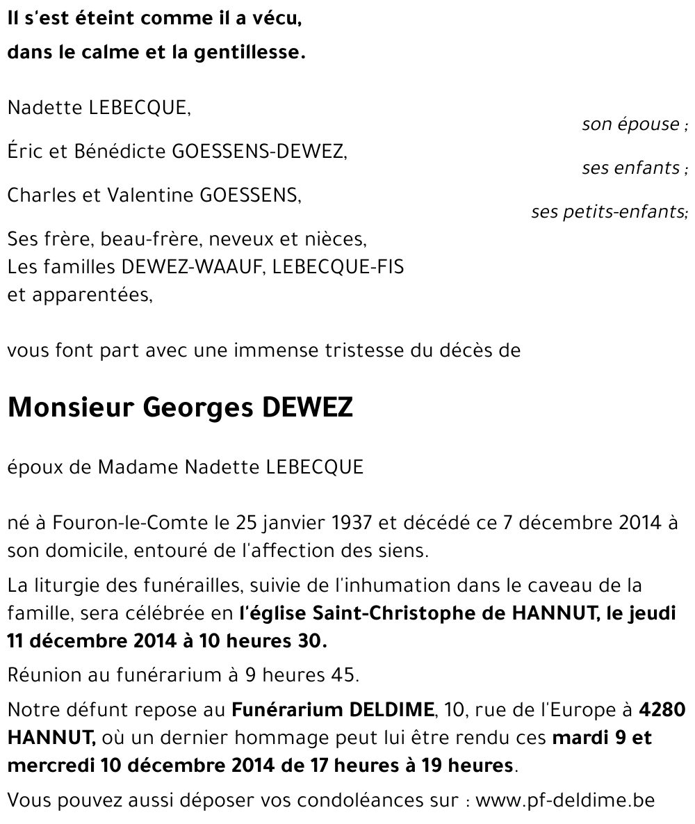 Georges DEWEZ