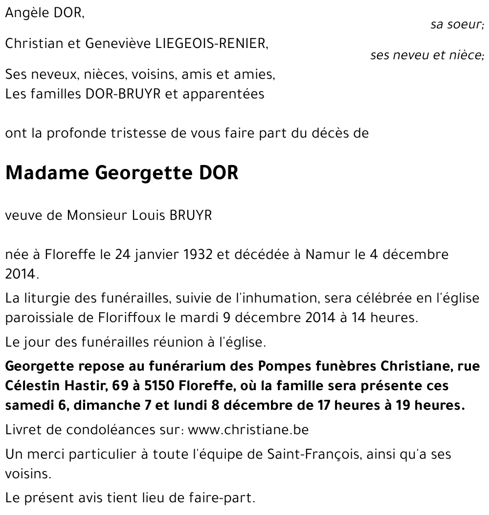 Georgette DOR