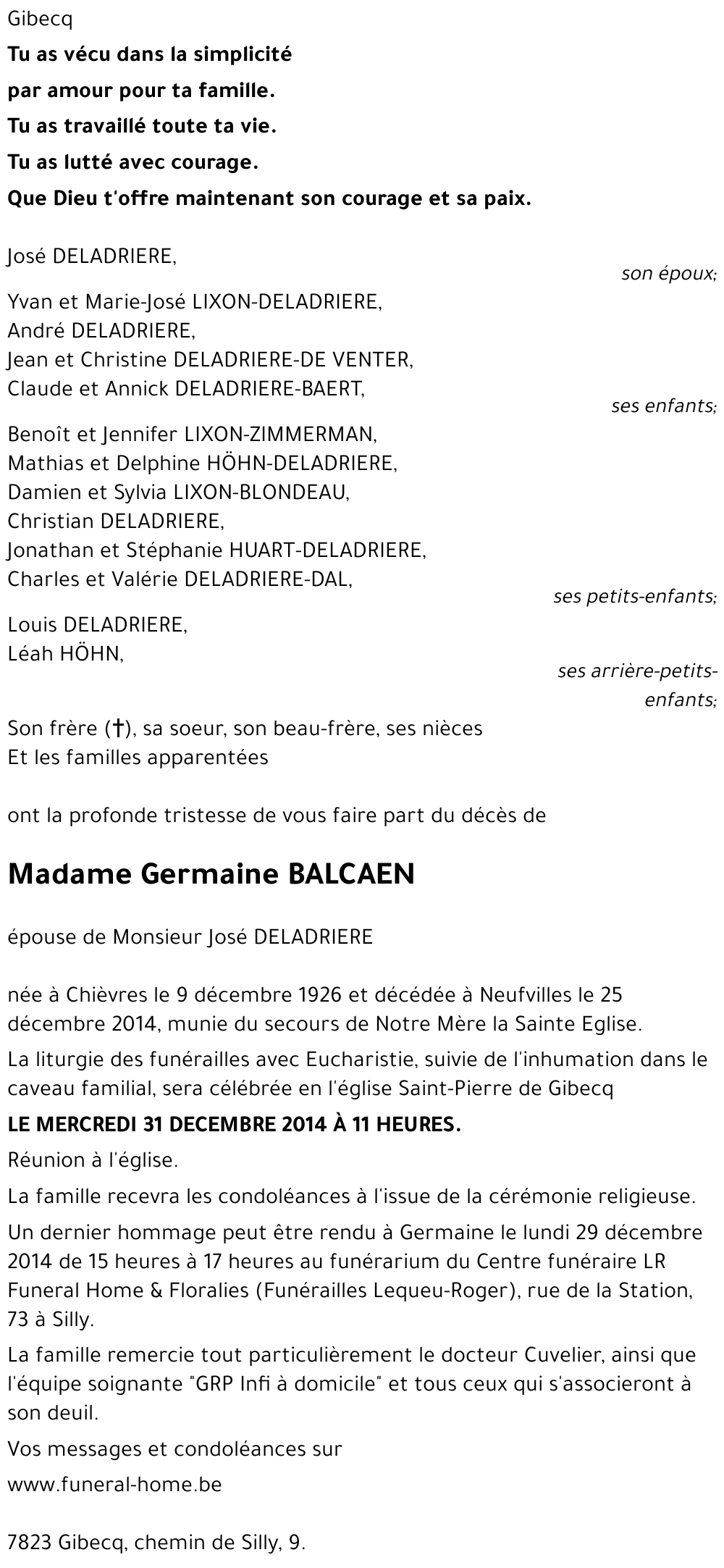 Germaine BALCAEN