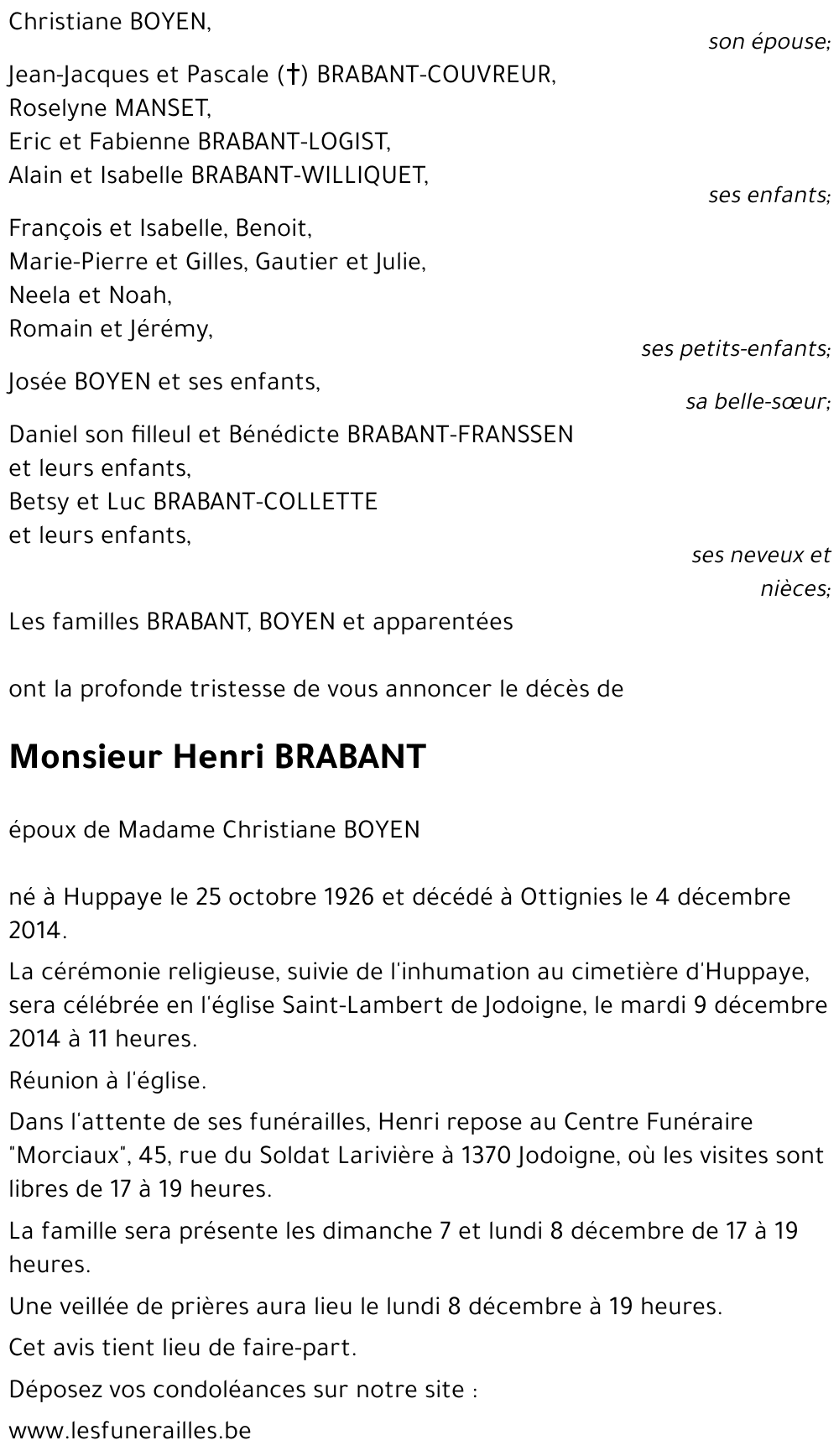 Henri BRABANT