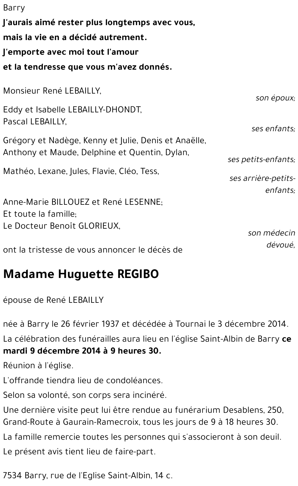 Huguette REGIBO