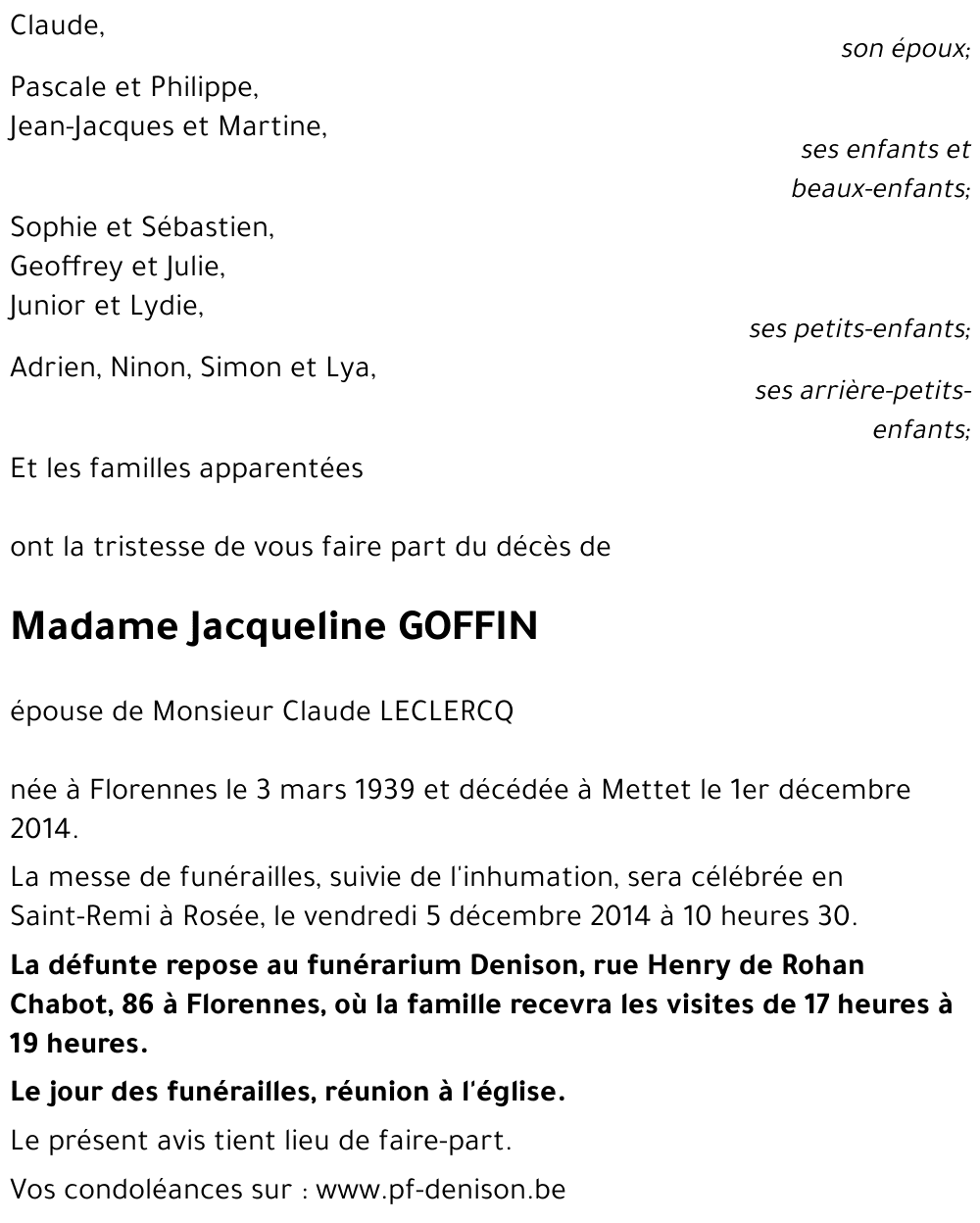 Jacqueline GOFFIN