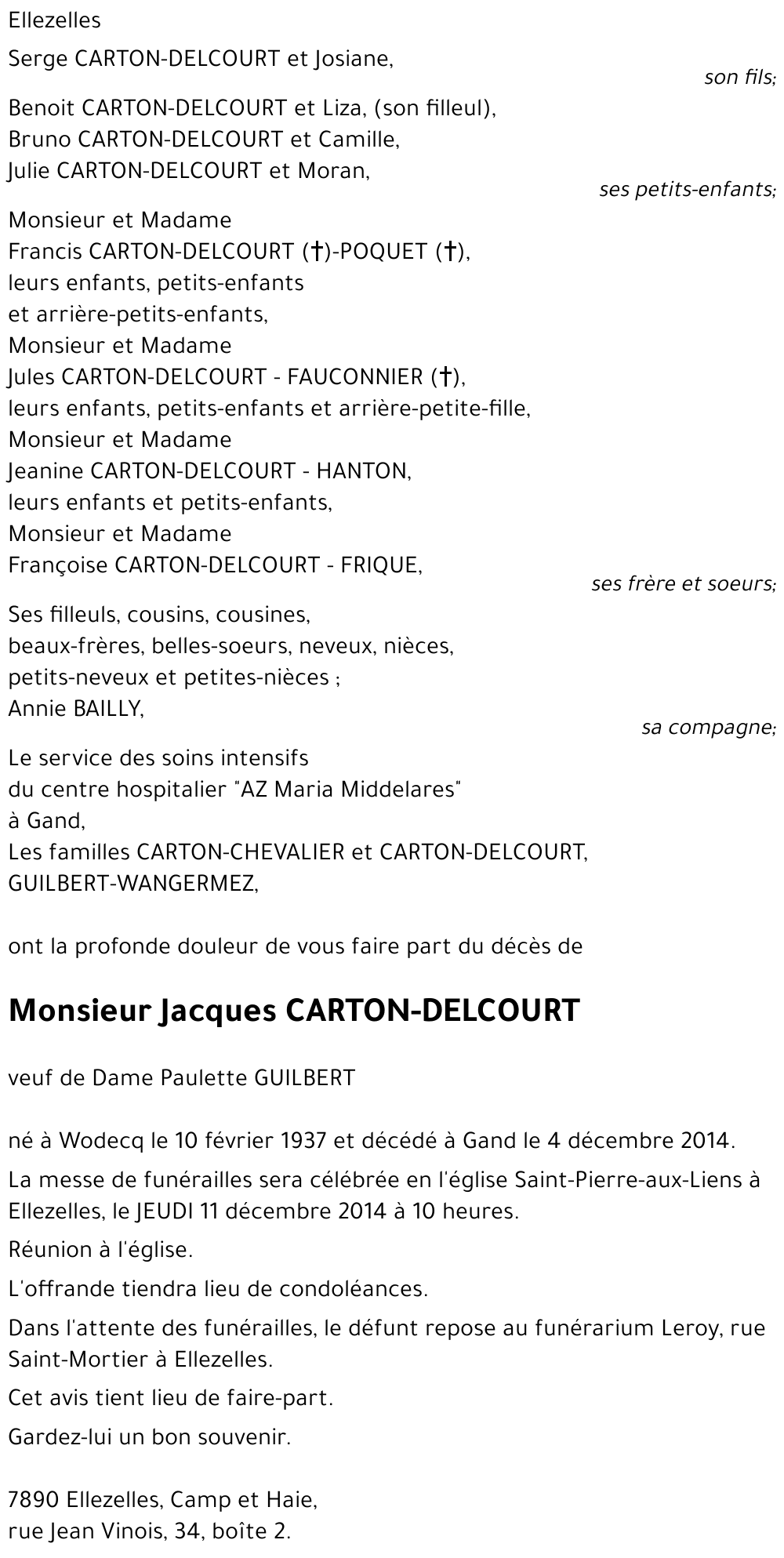 Jacques CARTON-DELCOURT