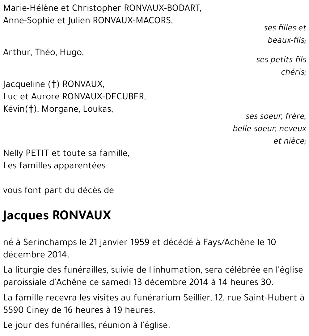 Jacques RONVAUX