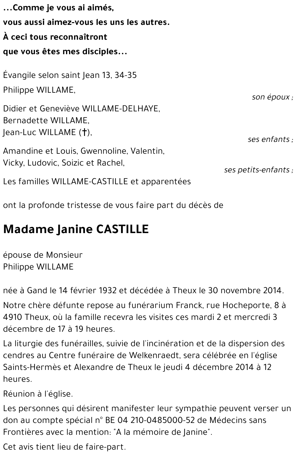 Janine CASTILLE