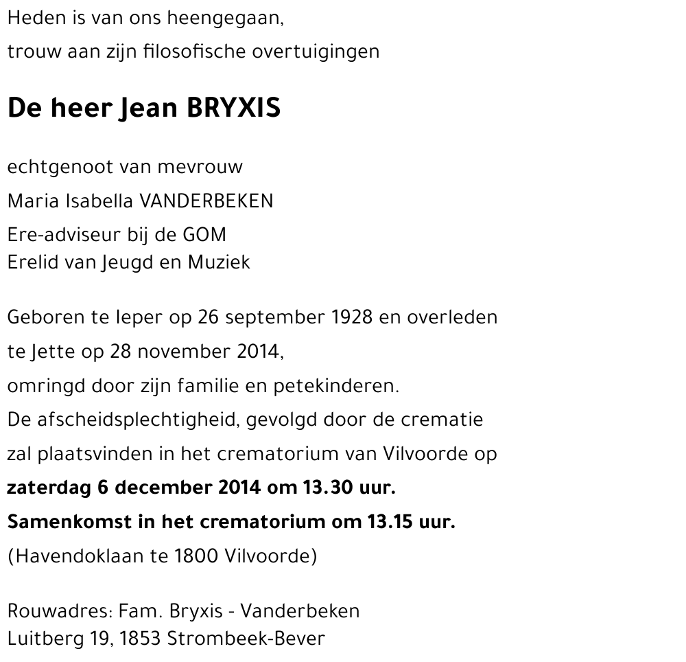 Jean BRYXIS