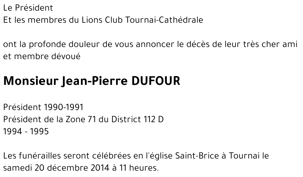 Jean-Pierre DUFOUR