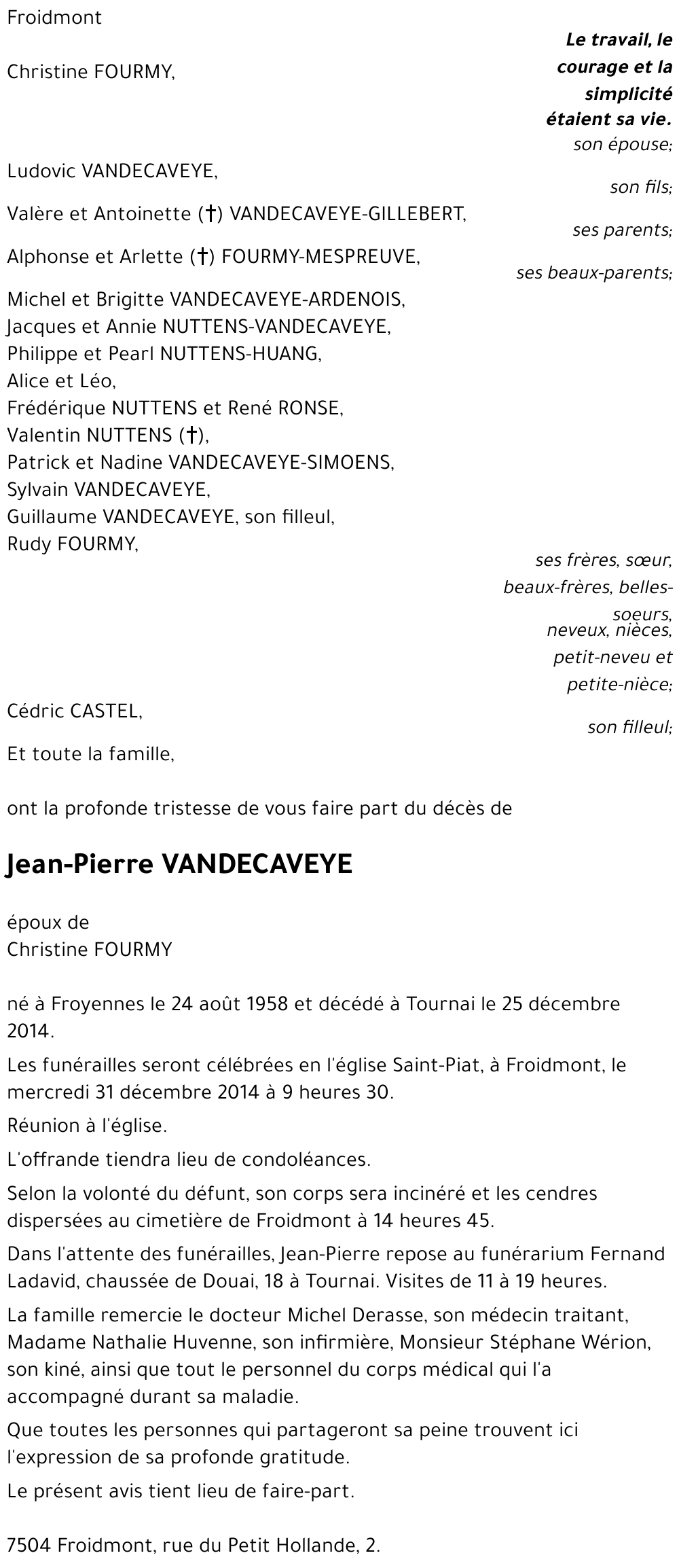 Jean-Pierre VANDECAVEYE