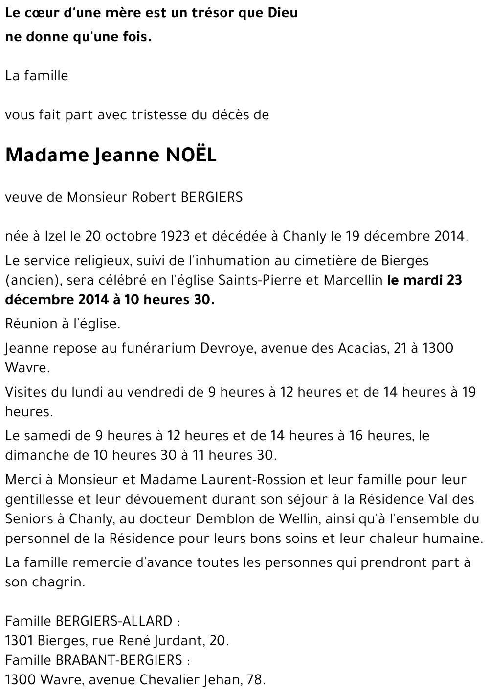 Jeanne NOËL
