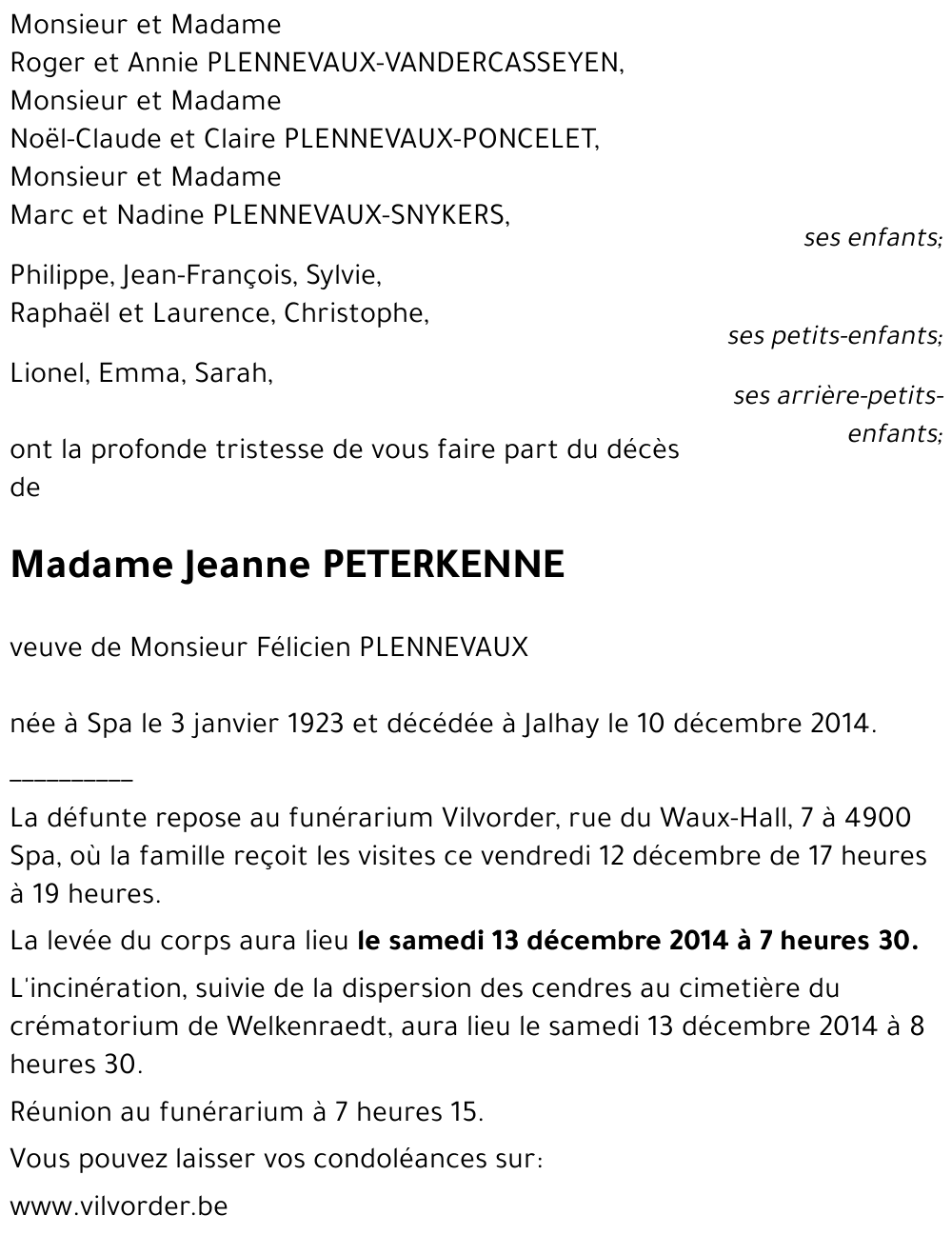 Jeanne PETERKENNE