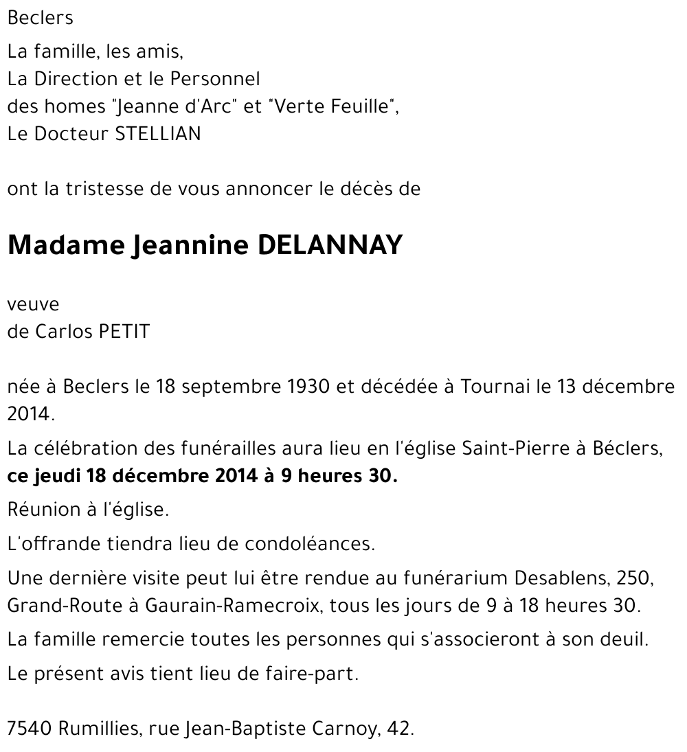 Jeannine DELANNAY