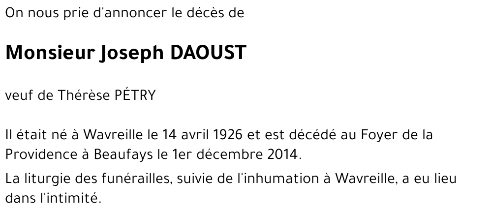 Joseph DAOUST
