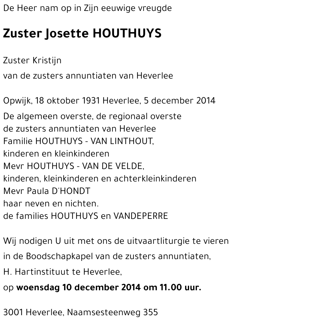 Josette HOUTHUYS