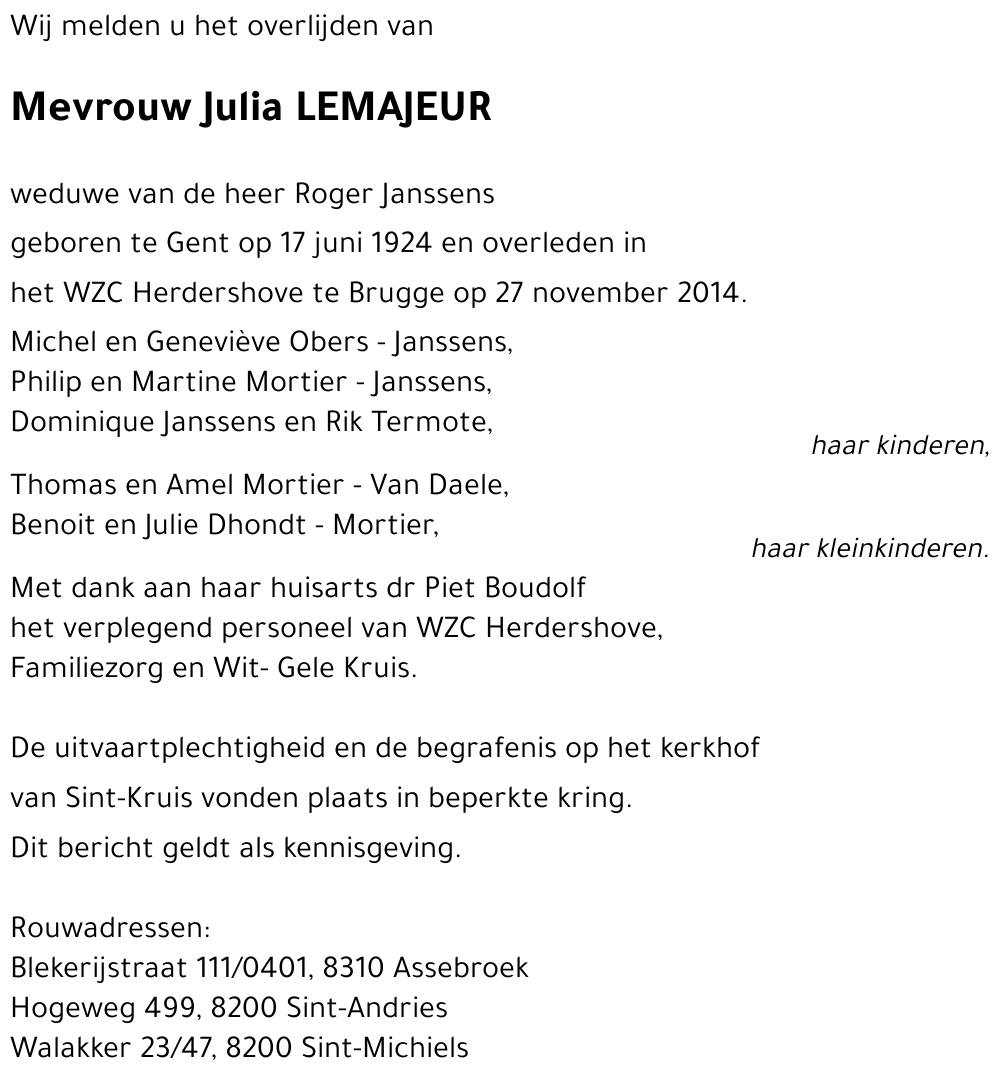 Julia LEMAJEUR