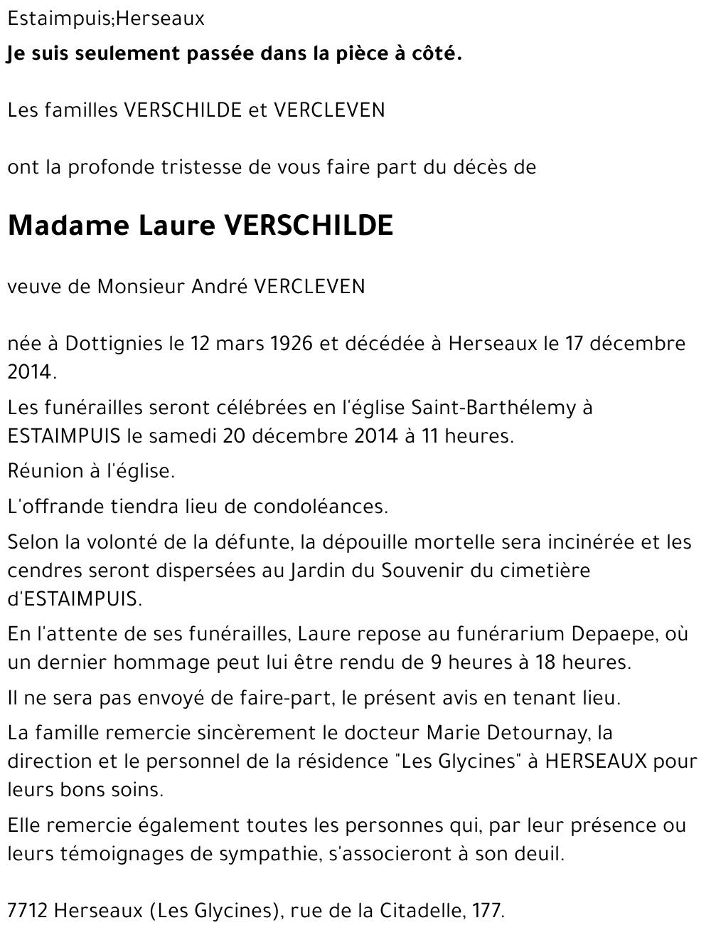 Laure VERSCHILDE